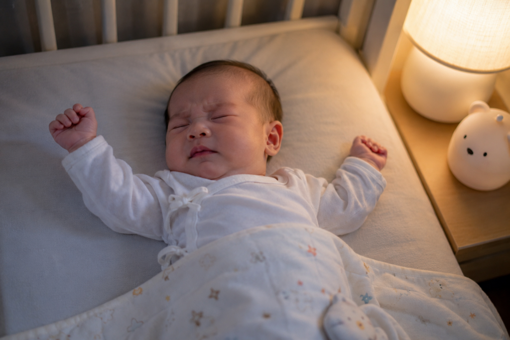 Trẻ sơ sinh hay giật mình khi ngủ: Nguyên nhân và cách giúp bé ngủ sâu giấc hơn